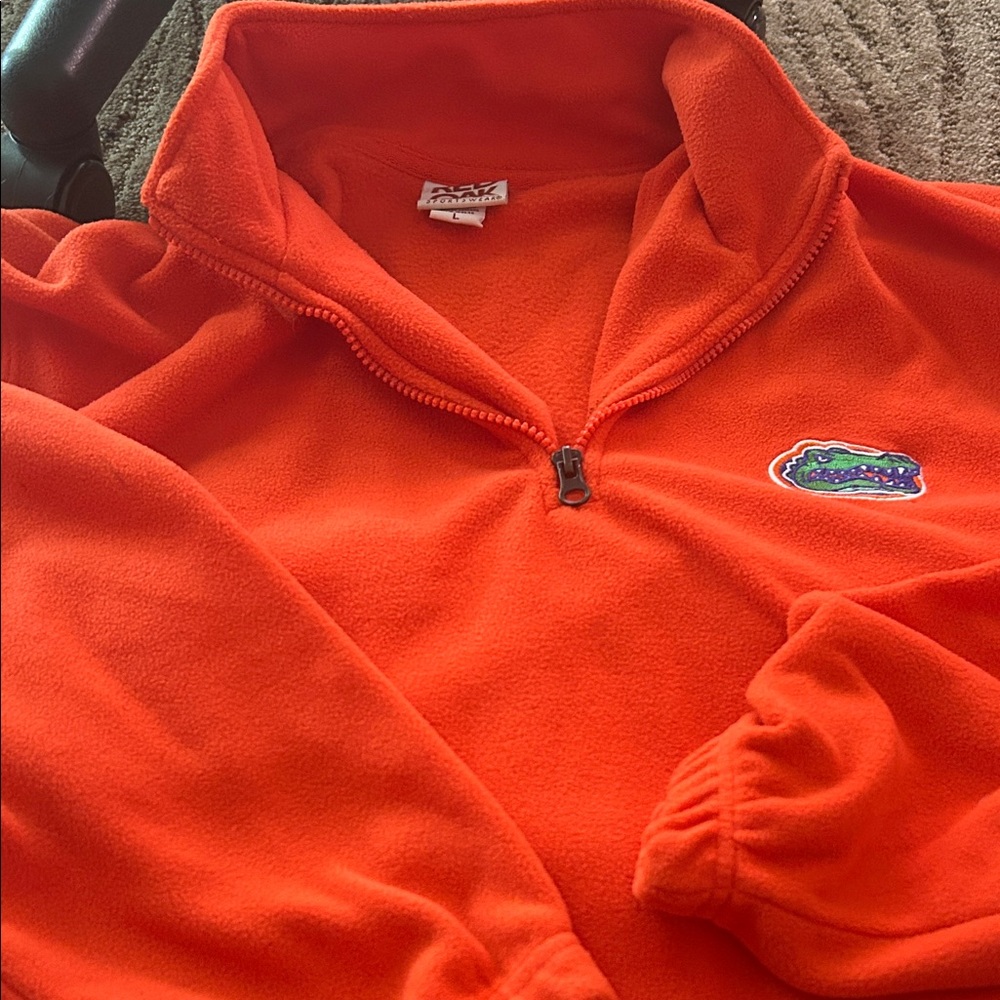 Orange Zip-Up Sweater